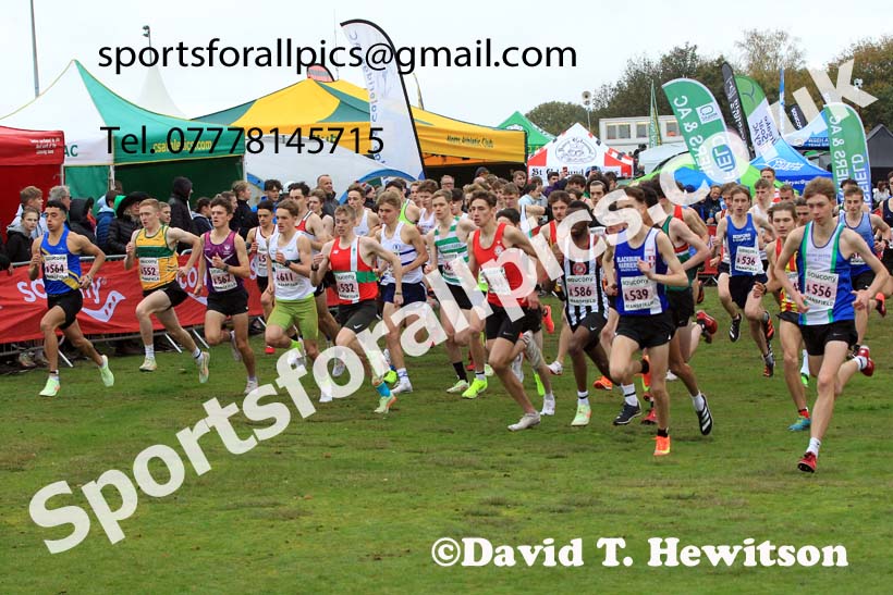 Junior Men, 2022 National Cross Country Relays, Berry Hill Park, Mansfield.  Photo: David T. Hewitson/Sports for All Pics